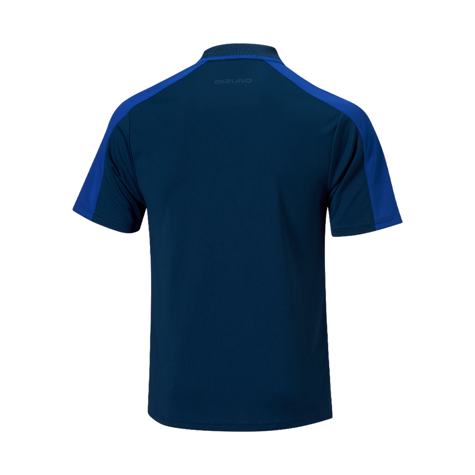 Mizuno Showdown Knitted Short Sleeve Polo Estate Blue